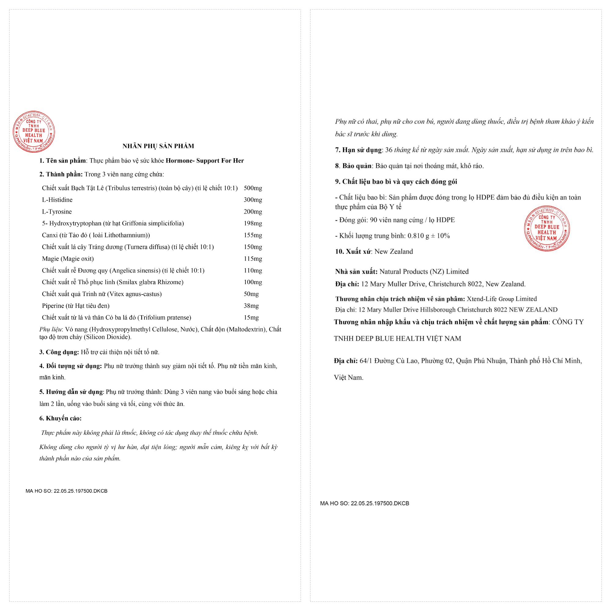 viên uống nội tiết tố nữ hormone support for her