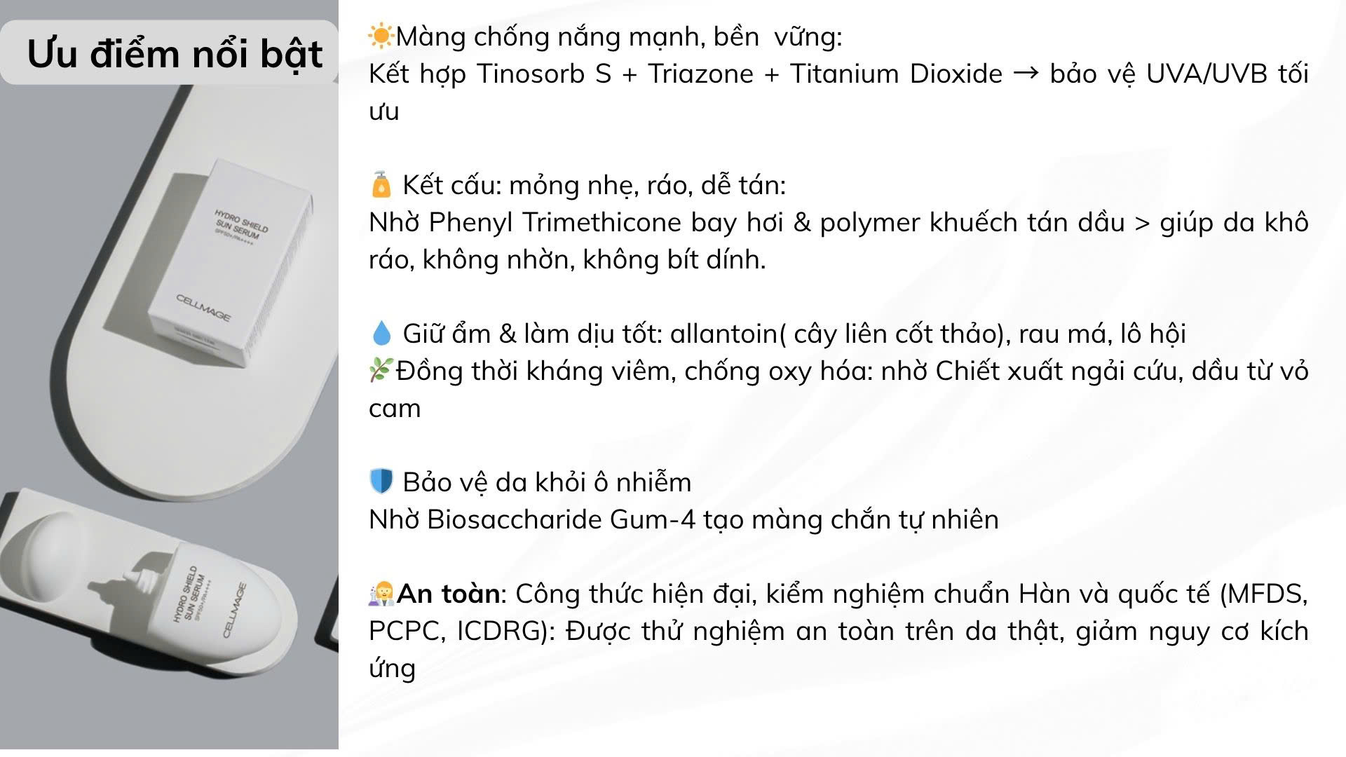 Công Dụng Của Kem Chống Nắng Serum Hydro Shield